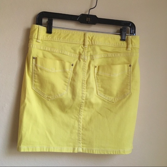 ☀️CACHE  yellow denim skirt - Picture 6 of 8